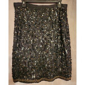 Styleworks NWT Silk & Sequin Pencil Skirt Size 16